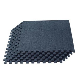 Charcoal Gray Interlocking Foam Carpet Tiles - 24x24