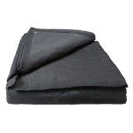 Acoustic Sound Dampening Blanket with Grommets, Black