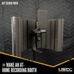 Acoustic Sound Dampening Blanket with Grommets, Black