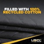 Acoustic Sound Dampening Blanket with Grommets, Black