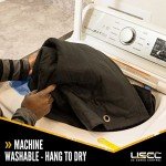 Acoustic Sound Dampening Blanket with Grommets, Black