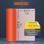 Houseables Uncoupling Membrane Underlayment, 3.3 ft x 46.2 ft