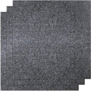 Self-Adhesive Grey Carpet Tiles - 20 Pack 12"x12