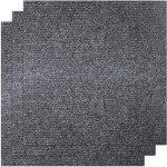 Self-Adhesive Grey Carpet Tiles - 20 Pack 12"x12