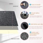 Self-Adhesive Grey Carpet Tiles - 20 Pack 12"x12