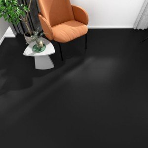 12'' Black Peel and Stick Vinyl Floor Tiles 16PCS
