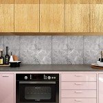 Dark Grey Marble Peel and Stick Vinyl Tiles - 4 Pack
