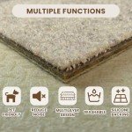 Purefull 12 Pack Removable Carpet Tiles - Black
