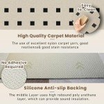 Purefull 12 Pack Removable Carpet Tiles - Black