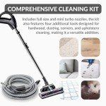 Universal Central Vacuum Hose Kit with Turbo Nozzles