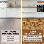 Acacia Interlocking Deck Tiles (Pack of 10)