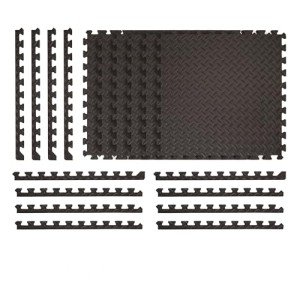 Norsk Interlocking Foam Gym Mats, 24"x24", 6-Pack