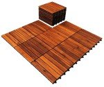 YAMAZING 12”x12” Acacia Solid Wood Floor Tiles
