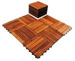 YAMAZING 12”x12” Acacia Solid Wood Floor Tiles
