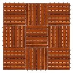 YAMAZING 12”x12” Acacia Solid Wood Floor Tiles