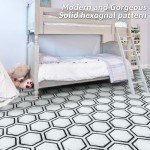 Hexagon Peel and Stick Marble Vinyl Floor Tiles