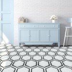 Hexagon Peel and Stick Marble Vinyl Floor Tiles