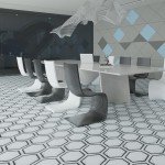 Hexagon Peel and Stick Marble Vinyl Floor Tiles