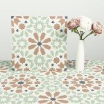 Orange Peel and Stick Vinyl Floor Tiles - 20 Pack