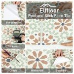 Orange Peel and Stick Vinyl Floor Tiles - 20 Pack