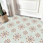 Orange Peel and Stick Vinyl Floor Tiles - 20 Pack