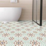 Orange Peel and Stick Vinyl Floor Tiles - 20 Pack