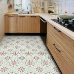 Orange Peel and Stick Vinyl Floor Tiles - 20 Pack