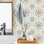 Orange Peel and Stick Vinyl Floor Tiles - 20 Pack