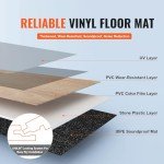 VEVOR Interlocking Vinyl Floor Tiles - Wood Grain