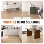 VEVOR Interlocking Vinyl Floor Tiles - Wood Grain