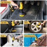 HIWARE Drill Brush Set with 3 Cleaning Heads