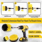 HIWARE Drill Brush Set with 3 Cleaning Heads
