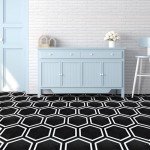 Hexagon Peel and Stick Vinyl Floor Tiles - 30-Pack