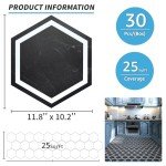 Hexagon Peel and Stick Vinyl Floor Tiles - 30-Pack