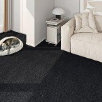 Soft Black Carpet Squares with Padding - 15 Pcs