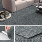 Grey Peel and Stick Carpet Tiles with Padding