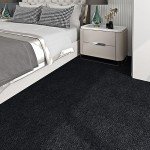 Soft Black Carpet Squares with Padding - 15 Pcs