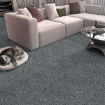 Grey Peel and Stick Carpet Tiles with Padding