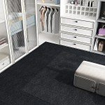 Soft Black Carpet Squares with Padding - 15 Pcs