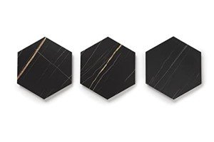 Luxury Vinyl Floor Tiles - Hexagon Shape, 25 Pieces