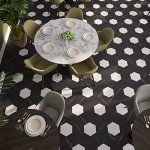 Luxury Vinyl Floor Tiles - Hexagon Shape, 25 Pieces
