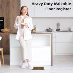 Brown 2x10 Inch Adjustable Floor Vent Covers - 2 Pack