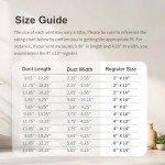 Brown 2x10 Inch Adjustable Floor Vent Covers - 2 Pack