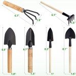 6-Piece Garden Tool Set with Wood Handles
