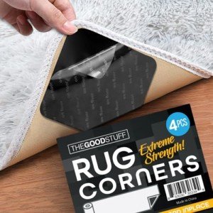 Extra Strength Rug Corner Grippers - Secure Sticks