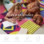 Colorful Geometric Non-Adhesive Carpet Floor Tiles