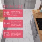 Hexagon Vinyl Flooring White Marble Peel & Stick Tiles