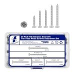 80 PCS Stainless Steel Phillips Wood Screws Set