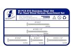 80 PCS Stainless Steel Phillips Wood Screws Set