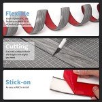 Self-Adhesive Vinyl Strip for Floor Gaps - Gray